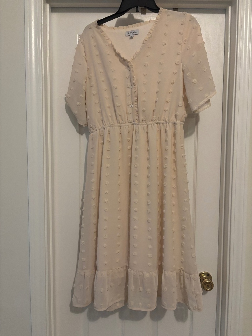 L Women blush midi dress